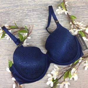 Ambrielle blue padded no show bra